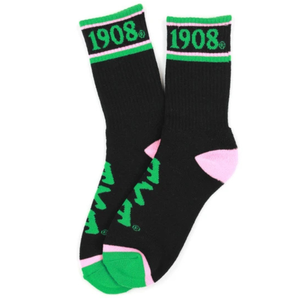 Black Pink Green Crew <b>Socks</b> Women Striped Athletic Fashion <b>Socks</b> Soft Comfortable Casual Sports <b>Hosiery</b> Collegiate Styl - Product Image 1