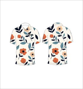 เสื้อโปโลพิมพ์ลายดอกไม้แบบกำหนดเอง แขนสั้น สวมใส่สบาย เหมาะสำหรับกอล์ฟ เทนนิส ชุดทีม แฟชั่นฤดูร้อน - Product Image 2