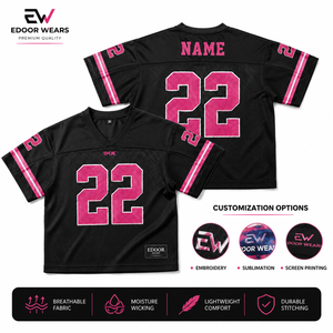 Camiseta Deportiva Personalizada de Fútbol Americano, Diseño Sublimado, Estilo Urbano, Corte Holgado, Secado Rápido y Transpirable para Mujer - Product Image 2