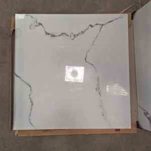 Carreaux de porcelaine aspect marbre blanc 600x600mm PGVT GVT finition brillante pour sol et mur, fournisseur mondial, aspect marbre premium, émaillés - Product Image 6