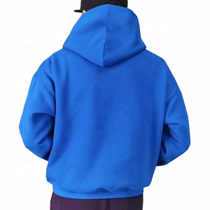 Sweat à capuche de haute qualité en coton épais, logo personnalisé de luxe, chaud, épais, surdimensionné, double couche, streetwear, sweat à capuche pour homme - Product Image 2