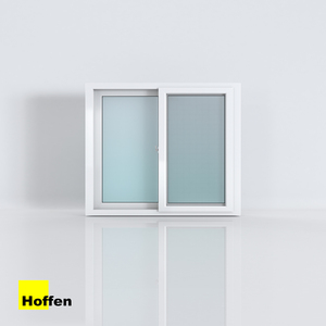 หน้าต่างบานเลื่อนคู่แบบโมเดิร์น HOFFEN PRO PVC ขนาด 150x110 ซม. สีขาว ใยแก้ว ได้รับมาตรฐาน Energy Star สำหรับใช้งานภายนอกอาคาร อพาร์ทเมนท์/ห้องนั่งเล่น - Product Image 2