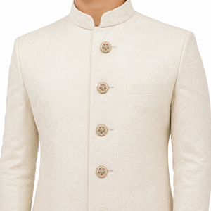 Botón de Latón Esmaltado Hecho a Mano con Borde de Cristal, Diseño Floral Meenakari, Marca Mayrabygungun, Origen Rajasthan, Unisex - Product Image 3