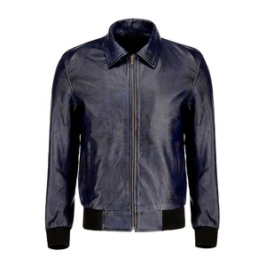 Veste en cuir véritable pour homme, veste élégante à fermeture éclair pour l'automne et l'hiver, vêtements d'extérieur, veste homme tendance personnalisée - Product Image 5