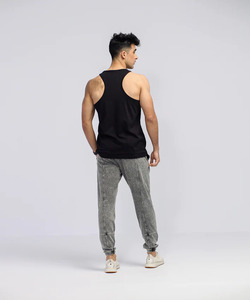 Camiseta sin mangas de gimnasio informal de alta calidad para hombre, acanalada, transpirable, de secado rápido, para entrenamiento físico, con logotipo personalizado, chaleco personalizado - Product Image 6