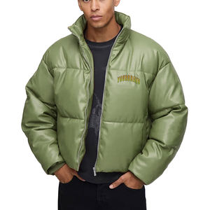 Veste d'hiver unisexe décontractée, nouveau style, imperméable, à fermeture éclair, courte, coupe ample, col montant, chaude, écologique, pour l'extérieur - Product Image 6