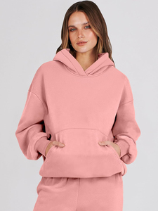 Pantalones deportivos de mujer, cintura alta, estilo oversized, de felpa, informales, para estar en casa, pantalones deportivos para mujer, corte relajado, pantalones cómodos - Product Image 4