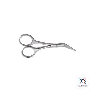 Ciseaux de précision pour les yeux, finition mate, lame aiguisée inclinée, poignée ronde, durable pour adultes, en acier inoxydable - Product Image 6