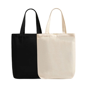 Bolsa de Mano de Lona 100% Algodón con Asas, Diseño Minimalista, Parte Superior Abierta, Unisex, Uso Diario, Reutilizable, Correa para el Hombro, Personalizable - Product Image 4