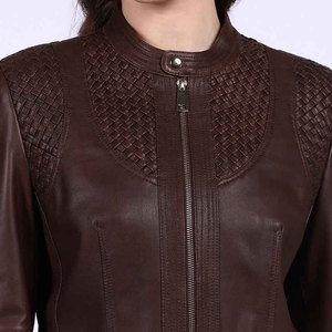 New Fashion Genuine Leather Coat Women Cropped Leather Jacket Bomber Wholesale Custom Logo New Fashionable High Quality Wear - Product Image 5