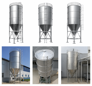 Tanque de Almacenamiento Industrial de Acero, Silo con Fondo Cónico y Escalera de Acceso para el Manejo de Materiales en Polvo - Product Image 3