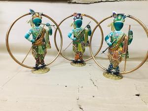 Figura Decorativa Moderna de Krishna en Metal, Adorno de Latón para Mesa, Oficina, Decoración del Hogar e Ideas de Regalo - Product Image 3