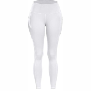 Women's <b>White</b> 2 Piece Yoga Set Seamless Racerback Crop <b>Top</b> High Waist Full Length Leggings Solid Color Workout Wear - Product Image 3