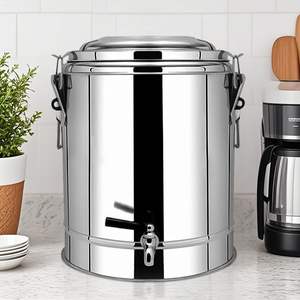 30L Stainless Steel Insulated Dispenser <b>with</b> <b>Tap</b> Hot & Cold Beverage <b>Container</b> for Tea Coffee Juice <b>Water</b>-Drink Dispenser - Product Image 2