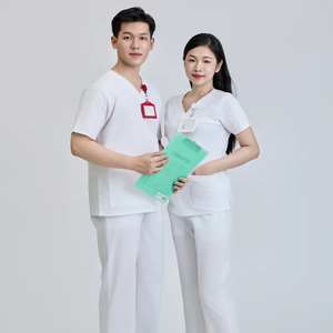 Ensemble de blouses médicales à détection d'aiguilles WFX-CVC en tissu tricoté, fabriqué au Vietnam, polyester FMF, unisexe, pour usage hospitalier - Product Image 1