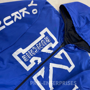 เสื้อแจ็คเก็ตกันลมผู้ชายคุณภาพดีเยี่ยม ปักลายฮู้ดดี้ ผ้าฝ้าย 100% พิมพ์ลายดิจิตอล กันยับ ระบายอากาศได้ดี น้ำหนัก 350 กรัม - Product Image 5