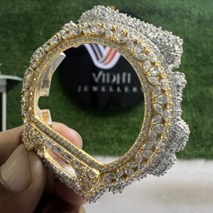 นาฬิกากลไกอัตโนมัติหน้าปัดกระจกอัจฉริยะทำด้วยมือคุณภาพสูงทำด้วยมือพร้อมเพชรโมอิสสำหรับผู้ชาย - Product Image 1