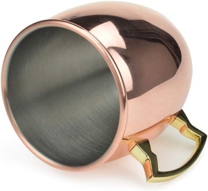 Tasses à boire en acier inoxydable Tasses à mules de Moscou Finition brillante Poignée attrayante Tasses en acier inoxydable durables et durables - Product Image 5
