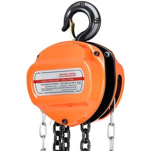Paranco a Catena Manuale da 1 Tonnellata con Capacità di 2200 Libbre, Altezza di Sollevamento 20 Piedi, Catena Zincata G80 - Uso Intensivo per Agricoltura - Product Image 4