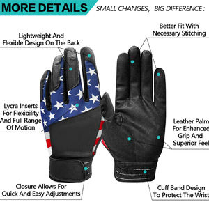 ถุงมือตีเบสบอลซอฟต์บอลหนังแพะแบบมืออาชีพสำหรับทุกเพศรุ่นใหม่ล่าสุด ป้องกันมือได้อย่างดีเยี่ยม รับผลิตตามแบบ OEM - Product Image 2