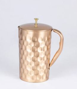 Copper <b>jug</b> set for timeless dining presentation style water serving metal set with glasses durable reusable kitchen dining <b>drink</b> - Product Image 3