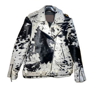 Chaqueta Clásica de Cuero Genuino para Hombre, Chaqueta de Motociclista de Piel de Vaca Auténtica con Bolsillos, Chaqueta de Invierno Resistente - Product Image 1