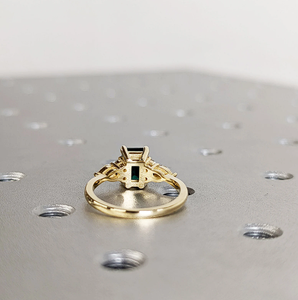 High Polish <b>Silver</b> Plated Gold Lab-Created Brilliant Cut Diamond <b>Statement</b> <b>Ring</b> IGI Certification-Luxury Engagement Wedding - Product Image 4