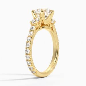 Bague de fiançailles romantique en or, style diamant brillant, pierre parfaite pour mariage, anniversaire, cadeau de bijoux - Product Image 1