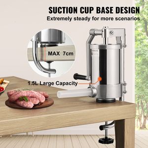 Machine à saucisses verticale en acier inoxydable 304 de 2,5 lb/1,5 L pour usage domestique, idéale pour le remplissage de saucisses - Product Image 2