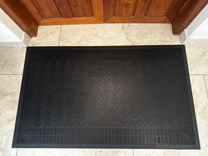 Alfombra de Goma Acanalada ROYAL de 90x150cm, Diseño Moderno de Ladrillos, Alfombra Grande para Entrada, Antideslizante, para Uso en Exteriores - Product Image 2