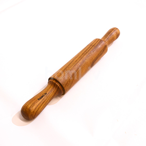 Natural Teak Wood <b>Rolling</b> <b>Pin</b> Sustainable Food Safe No Paint and Varnish Halal Customized Kitchen - Product Image 1