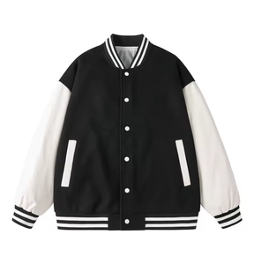 AZORES SPORTS <b>Slim</b> <b>Fit</b> Men's Letterman Varsity <b>Jacket</b> Customizable Design Breathable Quick Dry Winter Wool - Product Image 2