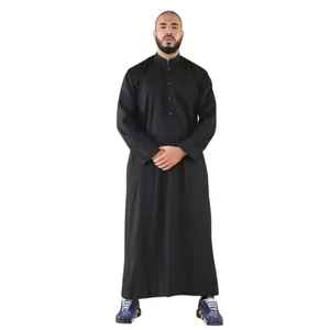 Vente en gros : Nouvelle collection de Jubba blanche élégante, couleur unie, pour hommes – Thobe musulman arabe Al Haramain, style Dubaï, Moyen-Orient - Product Image 3