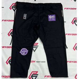 New Latest <b>Model</b> Shoyorol Brazilian Jiu Jitsy Gi in Black Color With Purple Labels Mixed Martial Arts Wears - Product Image 4