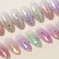 ICE NOVA Uni-corn Gel Polonais Super Flash Paillettes Disco Glitter Shimmer Prêt à Expédier Effet Laser Holographique Hema Free Nail