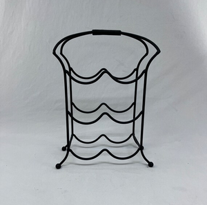 ชั้นวางขวดไวน์โลหะแบบตั้งพื้น 3 ชั้น สำหรับจัดเก็บและตกแต่ง - Product Image 1