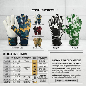 Guantes de Portero con Agarre de Látex para Jóvenes y Adultos, Guantes de Portero de Fútbol Transpirables para Práctica Diaria - Product Image 2
