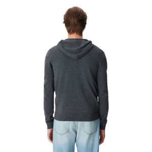 <b>Men</b> Charcoal <b>Grey</b> <b>Zip</b> Up <b>Hoodie</b> Long Sleeve Hooded Sweatshirt Casual Streetwear Warm Soft Custom Logo OEM Manufacturer Wholesale - Product Image 4