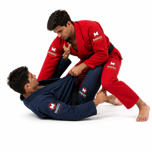 Uniforme de Jiu-Jitsu Brasileño Rojo MANGOES FASHION, 100% Algodón, Tejido Perlado, Transpirable, Antibacterial, Absorbe la Humedad, Ropa de Entrenamiento, Logotipo Personalizado - Product Image 4