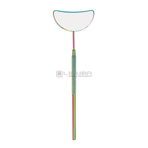Professional Stainless Steel Lighted Cosmetic <b>Mirror</b> for Eyelash Extensions Non Slip Handle Wide Angle View Artists Beauty - Product Image 1