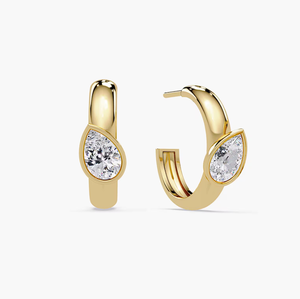 Pendientes de Diamante de Laboratorio de Lujo, Corte Pera, Color F, Certificado IGI, para Compromiso, Boda, Regalo para Mujer - Product Image 1