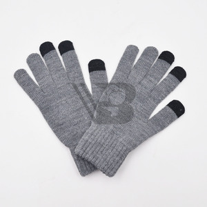 Finger <b>Gloves</b> Acrylic for Screen Winter Cycling Daily Use Women's Stylish <b>Thin</b> Custom Knit Handmade Flower Design - Product Image 4