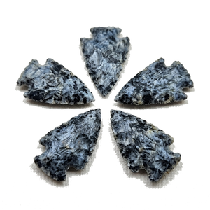 Pointes de flèche en pierre naturelle Larvikite, pointes de flèche en cristal de jaspe fantaisie pour la guérison, vente en gros de pierres précieuses et de cristaux - Product Image 6