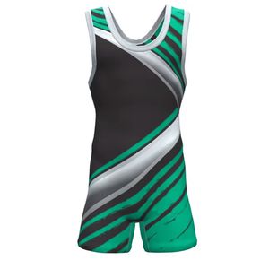 Combinaison de lutte unisexe en Spandex/Polyester extensible de haute qualité, séchage rapide, sublimation économique, pour entraînement en salle de sport, coupe ajustée - Product Image 5