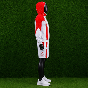 Wholesale Custom <b>Mens</b> Nylon Sports Tracksuit Hooded Jacket and <b>Shorts</b> Set Activewear OEM - Product Image 4