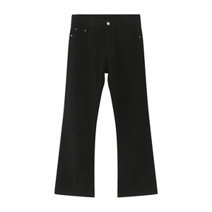 Jean en denim uni teint sur mesure de haute qualité pour homme, coupe droite, épais, avec boutons, formel, très respirant, hiver-automne - Product Image 4
