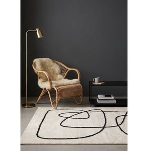 Modern Hand Tufted Abstract Line Art Area <b>Rug</b> Wool Cotton Contemporary Living Room Bedroom Decorative Floor Carpet <b>Rug</b> For Sale - Product Image 6