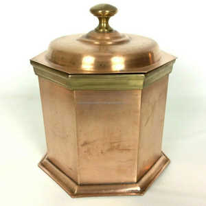 Customized Octagonal Canister Set in Copper and Brass with Stylish Design Perfect for Kitchenware <b>Storage</b> and Wholesale Supply - Product Image 3