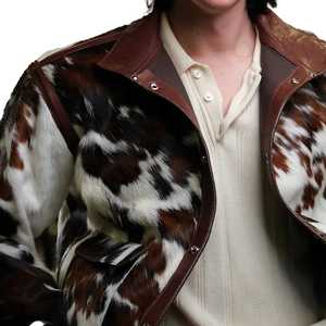 Chaqueta de Cuero para Hombre de Invierno, de Primera Calidad, 100% Piel de Vaca Original, Resistente al Viento, Corte Ajustado, Cuello Alto - Product Image 6