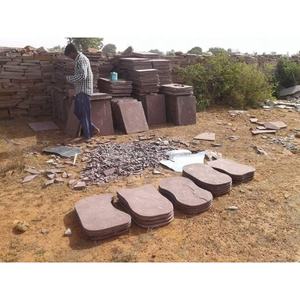 100% Natural Dholpur Chocolate Sandstone Wall Panels Quality <b>Block</b> Tile Stone for Villa Apartments Interior Decoration - Product Image 4